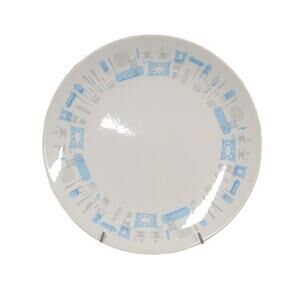 MCM Atomic Vintage Blue Heaven Plate Royal China